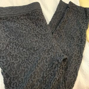 Black lace leggings